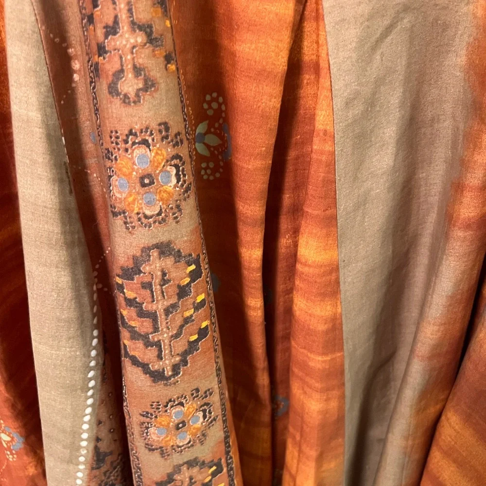 Karen Kane Orange and Brown Full Skirt - Picture 8 of 8
